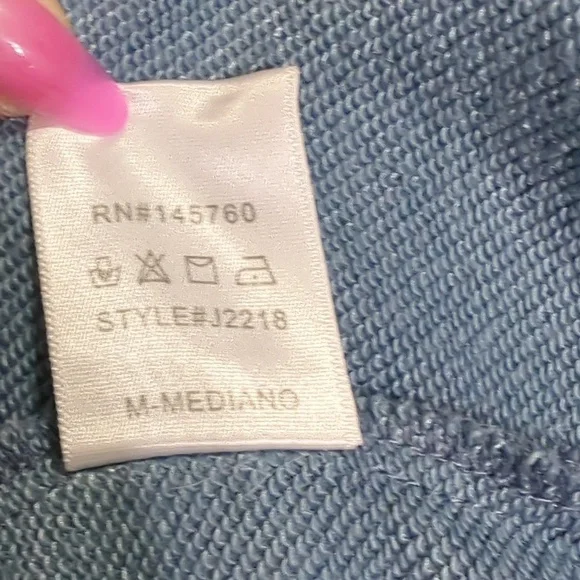 🚨 3/$15!! Distressed/Torn Blue Zip Up Hoodie - Picture 10 of 10